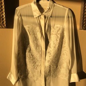 Robert Graham Silk Floral Blouse, size S
